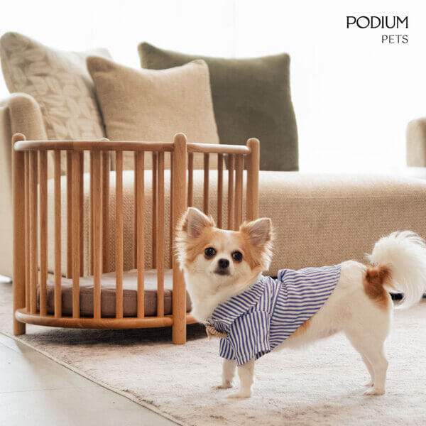 ที่นอนสัตว์เลี้ยง PODIUM PETS รุ่น LOCA OVAL POD ขนาด 65X45X47 ซม. สีไม้ธรรมชาติ